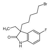 2H-Indol-2-one, 3-(5-bromopentyl)-3-ethyl-5-fluoro-1,3-dihydro-_797052-30-3