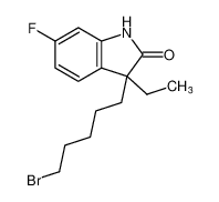 2H-Indol-2-one, 3-(5-bromopentyl)-3-ethyl-6-fluoro-1,3-dihydro-_797052-31-4