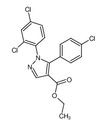 5-(4-Chloro-phenyl)-1-(2,4-dichloro-phenyl)-1H-pyrazole-4-carboxylic acid ethyl ester_797053-26-0