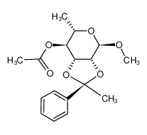 methyl 4-O-acetyl-2,3-O-(1-exo-phenylethylidene)-α-L-rhamnopyranoside_79715-46-1