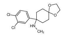 [8-(3,4-Dichloro-phenyl)-1,4-dioxa-spiro[4.5]dec-8-yl]-methyl-amine_79741-36-9