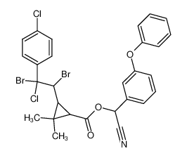 trans-3-(2-chloro-2-(4-chloro-phenyl)-1,2-dibromoethyl)-2,2-dimethylcyclopropane-1-(R,S)-carboxylic acid α-(R,S)-cyano-3-phenoxy-benzyl ester_79749-76-1