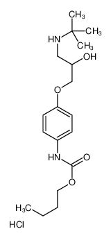 [3-[4-(butoxycarbonylamino)phenoxy]-2-hydroxypropyl]-tert-butylazanium,chloride_79763-40-9