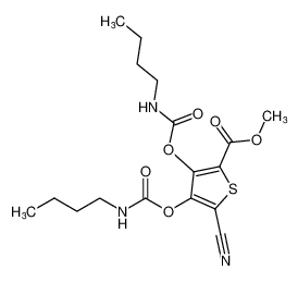 methyl 3,4-bis((butylcarbamoyl)oxy)-5-cyanothiophene-2-carboxylate_79763-58-9
