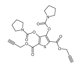 di(prop-2-yn-1-yl) 3,4-bis((pyrrolidine-1-carbonyl)oxy)thiophene-2,5-dicarboxylate_79764-77-5