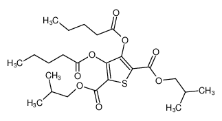 diisobutyl 3,4-bis(pentanoyloxy)thiophene-2,5-dicarboxylate_79765-02-9