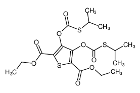 diethyl 3,4-bis(((isopropylthio)carbonyl)oxy)thiophene-2,5-dicarboxylate_79765-33-6