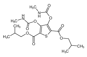diisobutyl 3,4-bis((methylcarbamoyl)oxy)thiophene-2,5-dicarboxylate_79765-40-5