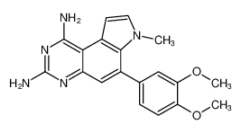 6-(3,4-dimethoxyphenyl)-7-methyl-7H-pyrrolo[3,2-f]quinazoline-1,3-diamine_797755-69-2