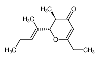 4H-Pyran-4-one,6-ethyl-2,3-dihydro-3-methyl-2-[(1E)-1-methyl-1-butenyl]-,(2S,3R)-(9CI)_797758-65-7