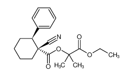 rel-1-ethoxy-2-methyl-1-oxopropan-2-yl (1R,2S)-1-cyano-2-phenylcyclohexane-1-carboxylate_797761-91-2