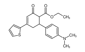 ethyl 4'-(dimethylamino)-3-oxo-5-(thiophen-2-yl)-1,2,3,6-tetrahydro-[1,1'-biphenyl]-2-carboxylate_797775-19-0