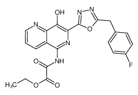 ethyl 2-((7-(5-(4-fluorobenzyl)-1,3,4-oxadiazol-2-yl)-8-hydroxy-1,6-naphthyridin-5-yl)amino)-2-oxoacetate_797787-10-1
