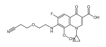7-((2-(2-cyanoethoxy)ethyl)amino)-1-cyclopropyl-6-fluoro-8-methoxy-4-oxo-1,4-dihydroquinoline-3-carboxylic acid_797793-80-7