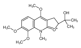 (2S)-2-(2-Hydroxy-2-propanyl)-4,7,8-trimethoxy-9-methyl-2,3-dihyd rofuro[2,3-b]quinolin-9-ium_79808-98-3