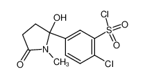 5-(4-chloro-3-chlorosulfonylphenyl)-5-hydroxy-1-methyl-2-oxo-pyrrolidine_79822-24-5