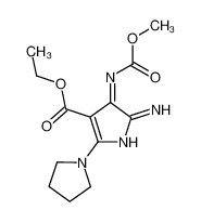 4,5-Dihydro-5-imino-4-(methoxycarbonylimino)-2-(1-pyrrolidinyl)-1H-pyrrol-3-carbonsaeure-ethylester_79823-59-9