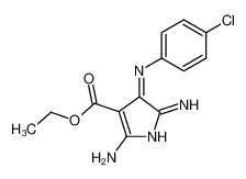 2-Amino-4-((4-chlorphenyl)imino)-4,5-dihydro-5-imino-1H-pyrrol-3-carbonsaeure-ethylester_79823-69-1