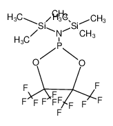 2-Bis(trimethylsilyl)amino-4,4,5,5-tetrakis(trifluormethyl)-1,3,2λ3-dioxaphospholan_79824-04-7
