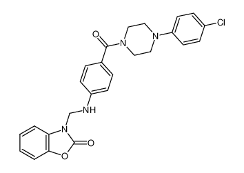 3-({4-[4-(4-Chloro-phenyl)-piperazine-1-carbonyl]-phenylamino}-methyl)-3H-benzooxazol-2-one_79834-47-2