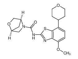 (2S,4S)-2-oxa-5-aza-bicyclo[2.2.1]heptane-5-carboxylic acid [4-methoxy-7-(tetrahydro-pyran-4-yl)-benzothiazol-2-yl]-amide_798533-12-7