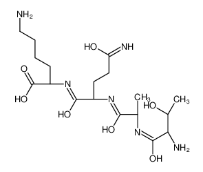 (2S)-6-amino-2-[[(2S)-5-amino-2-[[(2S)-2-[[(2S,3R)-2-amino-3-hydroxybutanoyl]amino]propanoyl]amino]-5-oxopentanoyl]amino]hexanoic acid_798540-43-9