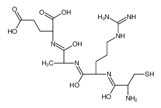 (2S)-2-[[(2S)-2-[[(2S)-2-[[(2R)-2-amino-3-sulfanylpropanoyl]amino]-5-(diaminomethylideneamino)pentanoyl]amino]propanoyl]amino]pentanedioic acid_798540-81-5