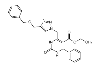ethyl 6-((4-((benzyloxy)methyl)-1H-1,2,3-triazol-1-yl)methyl)-2-oxo-4-phenyl-1,2,3,4-tetrahydropyrimidine-5-carboxylate_798550-86-4