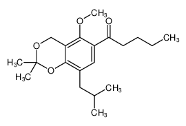 1-(8-isobutyl-5-methoxy-2,2-dimethyl-4H-benzo[d][1,3]dioxin-6-yl)pentan-1-one_798559-96-3