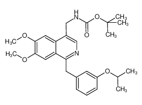 [1-(3-isopropoxy)benzyl-6,7-di-methoxyi-soquinoline-4-ylmethyl]-carbamic acid ethyl ester_798563-32-3
