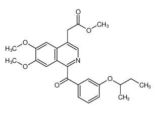 methyl 2-(1-(3-(sec-butoxy)benzoyl)-6,7-dimethoxyisoquinolin-4-yl)acetate_798565-58-9