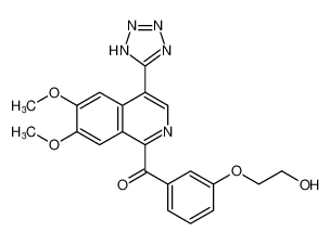 (6,7-dimethoxy-4-(1H-tetrazol-5-yl)isoquinolin-1-yl)(3-(2-hydroxyethoxy)phenyl)methanone_798565-82-9