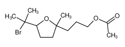Acetic acid 3-[5-(1-bromo-1-methyl-ethyl)-2-methyl-tetrahydro-furan-2-yl]-propyl ester_79857-91-3