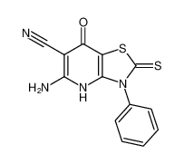 5-amino-7-oxo-3-phenyl-2-thioxo-2,3,4,7-tetrahydrothiazolo[4,5-b]pyridine-6-carbonitrile_798570-14-6