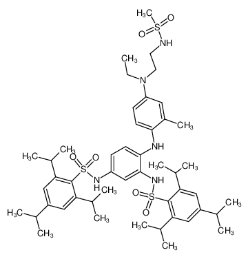 [4-(β-methanesulfonamidoethyl)ethylamino-2-methyl-2',4'-bis(2,4,6-triisopropyl)phenylsulfonamido diphenylamine]_79859-16-8