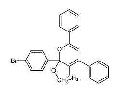 2-(4-bromophenyl)-2-methoxy-3-methyl-4,6-diphenylpyran_79888-91-8