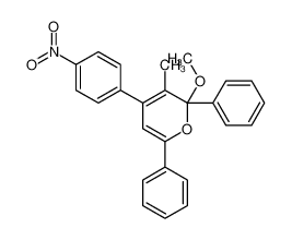 2-methoxy-3-methyl-4-(4-nitrophenyl)-2,6-diphenylpyran_79888-92-9