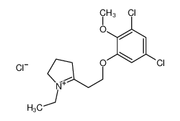5-[2-(3,5-dichloro-2-methoxyphenoxy)ethyl]-1-ethyl-3,4-dihydro-2H-pyrrol-1-ium,chloride_79893-51-9