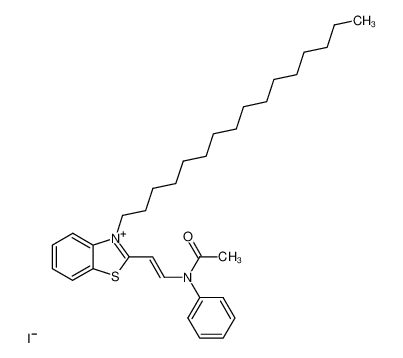 2-(β-acetylanilinovinyl)-3-hexadecylbenzothiazolium iodide_79916-27-1