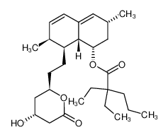 2,2-Diethyl-pentanoic acid (1S,3R,7S,8S,8aR)-8-[2-((2R,4R)-4-hydroxy-6-oxo-tetrahydro-pyran-2-yl)-ethyl]-3,7-dimethyl-1,2,3,7,8,8a-hexahydro-naphthalen-1-yl ester_79922-00-2