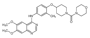 (4-(4-((6,7-dimethoxyquinazolin-4-yl)amino)-2-methylphenoxy)piperidin-1-yl)(morpholino)methanone_799242-71-0