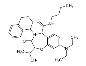 N-butyl-8-(diethylamino)-2-isopropyl-3-oxo-4-(1,2,3,4-tetrahydronaphthalen-1-yl)-2,3,4,5-tetrahydrobenzo[f][1,4]oxazepine-5-carboxamide_799282-21-6