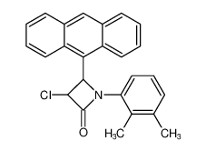 2-Azetidinone, 4-(9-anthracenyl)-3-chloro-1-(2,3-dimethylphenyl)-_799293-03-1