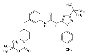 tert-butyl 4-(3-(3-(3-(tert-butyl)-1-(p-tolyl)-1H-pyrazol-5-yl)ureido)benzyl)piperidine-1-carboxylate_799294-79-4