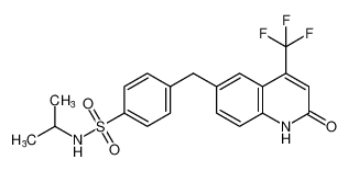 N-isopropyl-4-((2-oxo-4-(trifluoromethyl)-1,2-dihydroquinolin-6-yl)methyl)benzenesulfonamide_799298-02-5