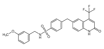 N-(3-methoxybenzyl)-4-((2-oxo-4-(trifluoromethyl)-1,2-dihydroquinolin-6-yl)methyl)benzenesulfonamide_799298-67-2