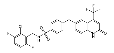 N-(2-chloro-3,6-difluorobenzyl)-4-((2-oxo-4-(trifluoromethyl)-1,2-dihydroquinolin-6-yl)methyl)benzenesulfonamide_799298-88-7