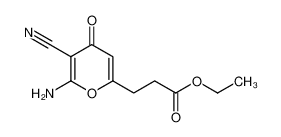 2-amino-3-cyano-6-(2-ethoxycarbonylethyl)-4-pyrone_79930-28-2