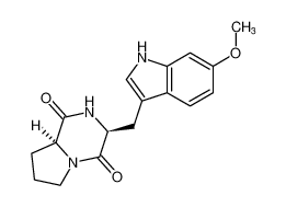 (3S,8aS)-3-((6-methoxy-1H-indol-3-yl)methyl)hexahydropyrrolo[1,2-a]pyrazine-1,4-dione_79950-61-1