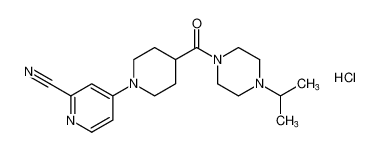 4-(4-(4-isopropylpiperazine-1-carbonyl)piperidin-1-yl)picolinonitrile hydrochloride_799558-59-1